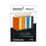 Krāsains papīrs FASHION Rainbow Mix A4 160g/m2,  7x10 lapas