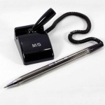 Pildspalva lodīšu E-TAKE SIMPLE ar statīvu 0.7mm,  melna