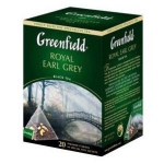 GREENFIELD Royal Earl Grey melnā tēja 20x2g
