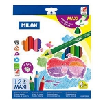 Zīmuļi krāsainie 12 krāsas MAXI trīsstūraini,  Milan