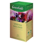 GREENFIELD Spring Melody melnā tēja 25x2g