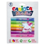 Krāsas 6 neon krāsas tekstīlam 3D Carioca