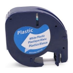 Marķ.lente DYMO LetraTag 12mmx4m, melns/balts,  ekviv. 85508