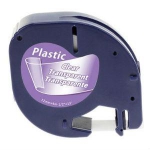 Marķ.lente DYMO LetraTag 12mmx4m,  melns/caursp ekviv. 85507